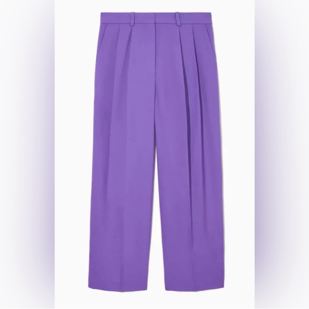 NWT Cos Purple Wool Trousers - 10 - Picture 2 of 9